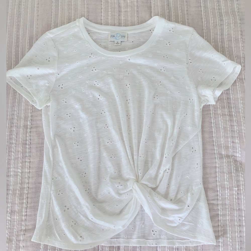 Jun and Ivy eyelet top